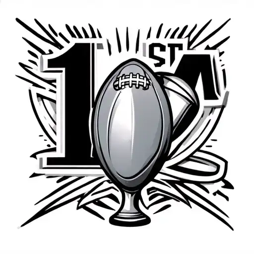 1St Place Football Trophy