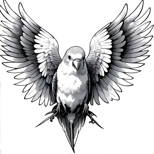 Budgie Wing Spread
