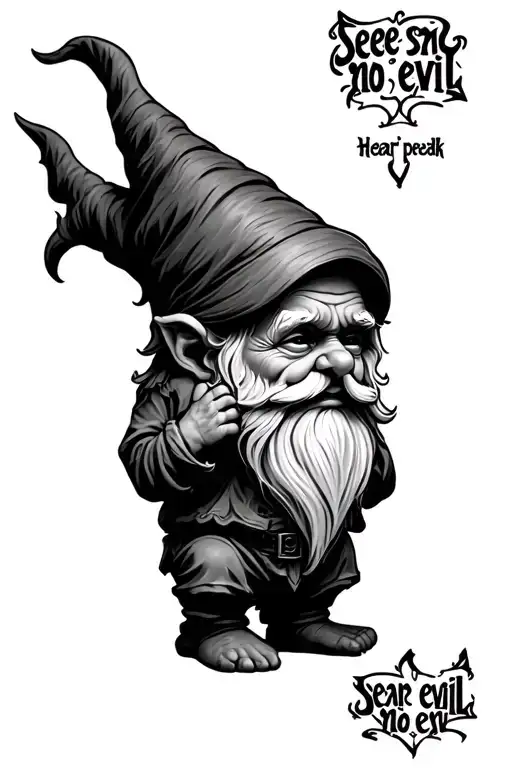 Gnomes See No Evil Hear No Evil Speak No Evil