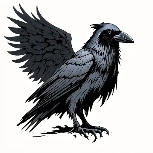 Crow With Reaper Standing