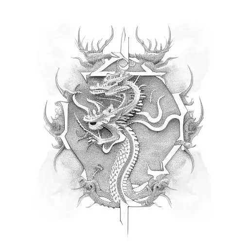 A Book With An Intricate Dragon-themed Cover