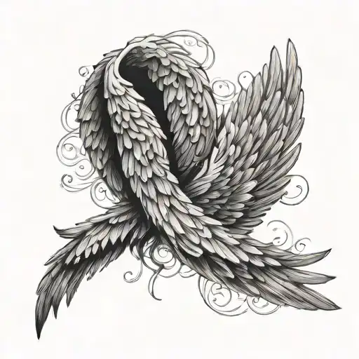 Angel Wings With Roman Numerals