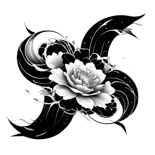 Irezumi Suminagashi Abstract