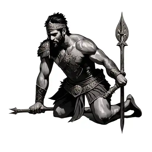 Kneeling Roman Warrior