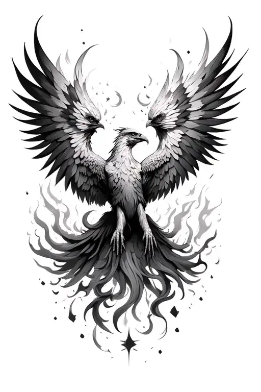 2 Phoenix Rising From The Ashes Fly To The Afterlife