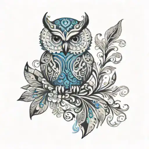 Blue Paisley Pattern With Sheffield Wednesday Owl Incorporated
