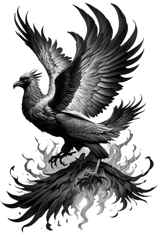 2 Phoenix Rising From The Ashes Fly To The Afterlife
