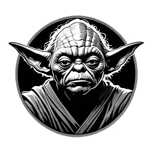 The Jedi Order Symbol With Yoda Inside