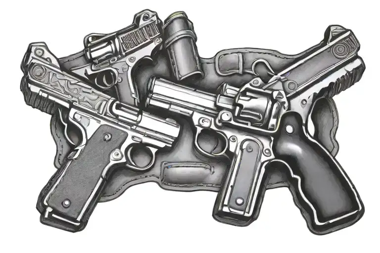 Hand Gun Belt And Holsters