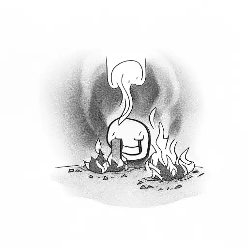 A Person By A Fire At Night