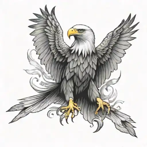 Full Arm Eagle Tattoo Design