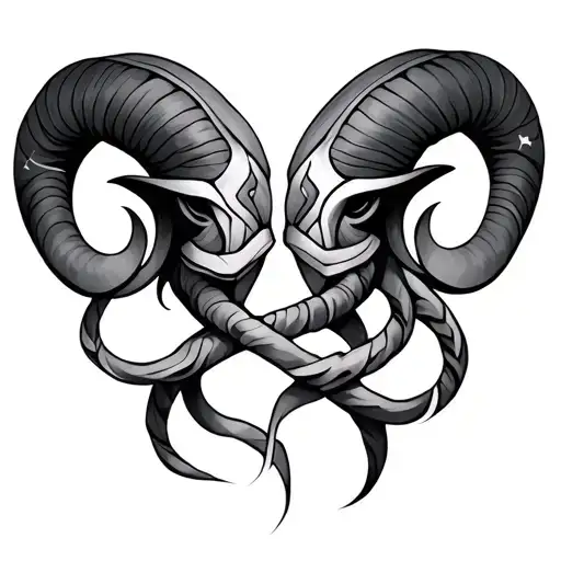 Aries Cancer Gemini Zodiac Sign Intertwined
