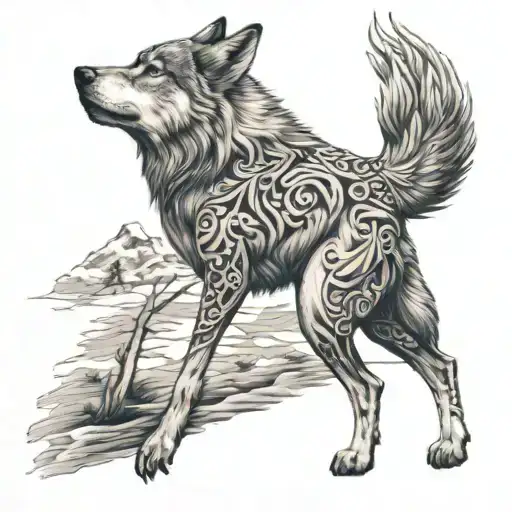 Wolf Whit 2 Angel Walking Away