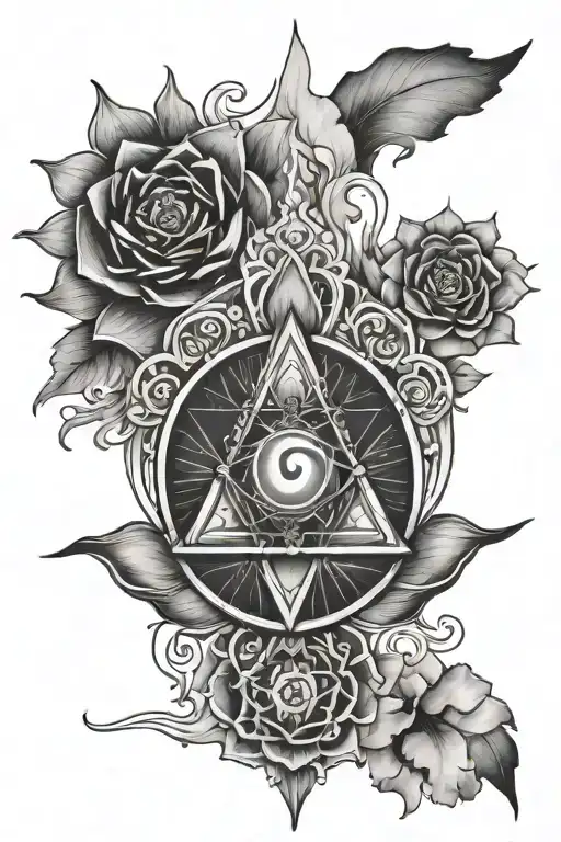 Seven Chakra Tattoo With Holy Symbol In The Start For Back