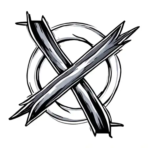 Straight Edge Symbol Intertwined