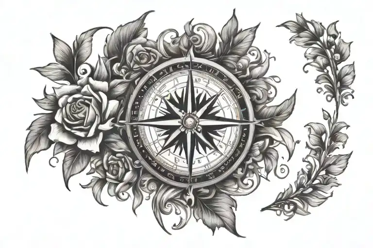 Floral Victorious Compass