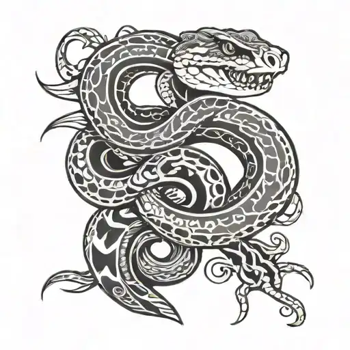 Snake Tribal Design