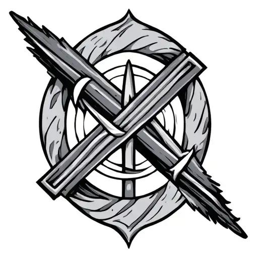 Straight Edge Symbol Intertwined Within