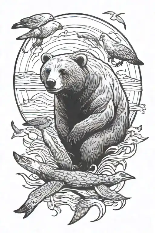 Bear Otter Turtle Seagull