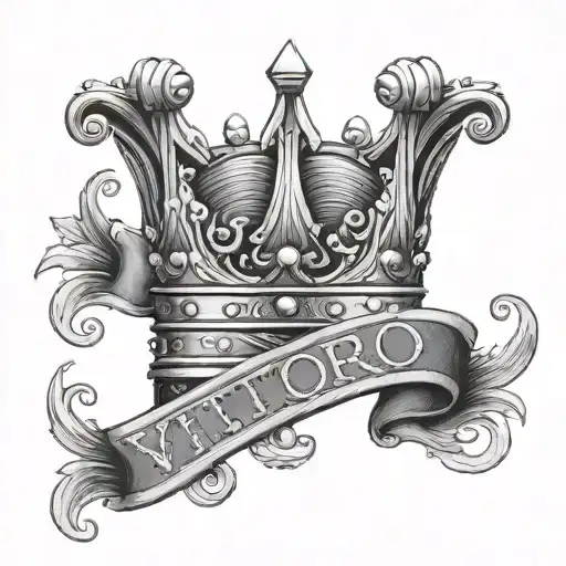 Vittorio Written In Crown
