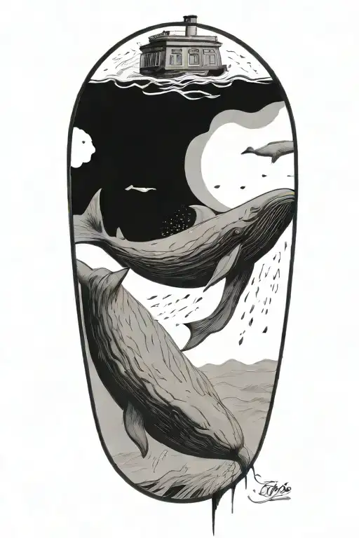 Tardis Helping A Falling Sperm Whale