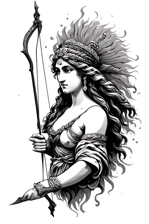 Greek Godess Bow And Arrow