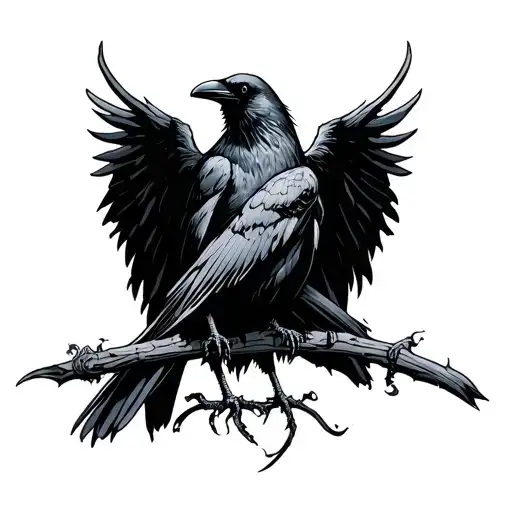 Crow With Reaper Full Body