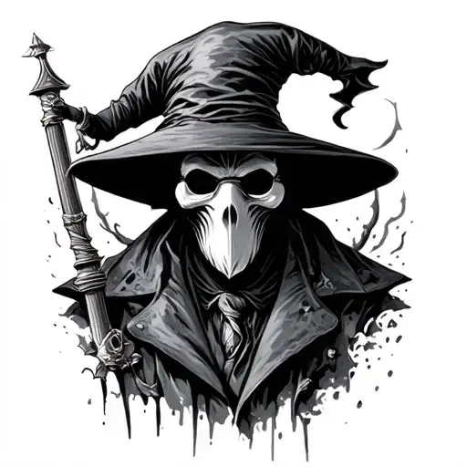 Plague Doctor Ona Street Deep Dark Area