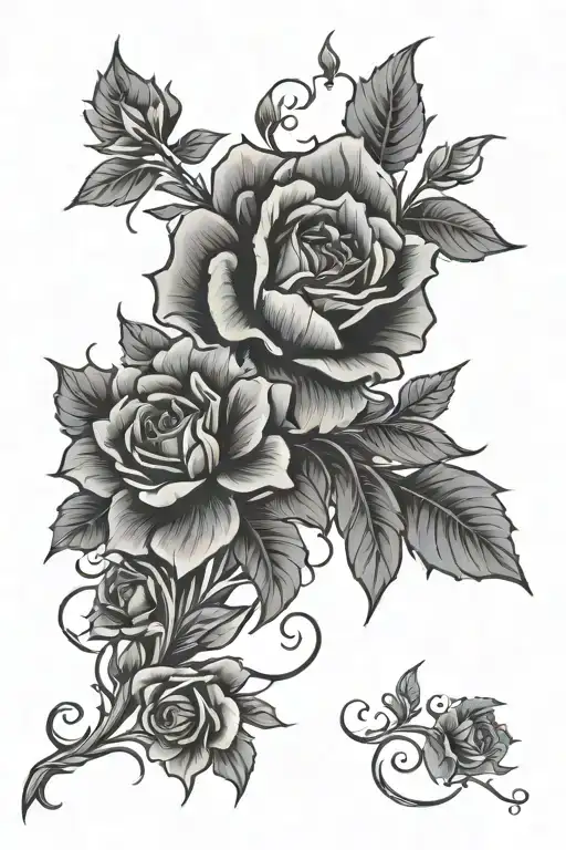 Dark Floral Design Up Arm Sleeve