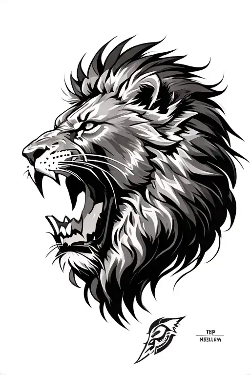 Spartan Warrior Merge With Lion Roaring