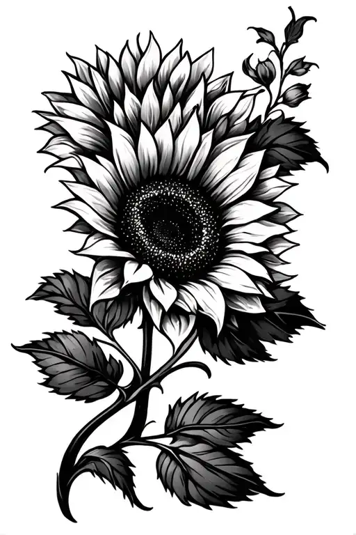 Sunflower Intertwined Symbolizing The Client's