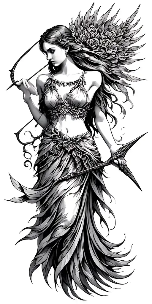 Artemis Goddess Bow And Arrow
