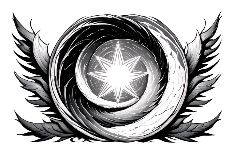 Portal Spiral With 5 Pointed Star In Center