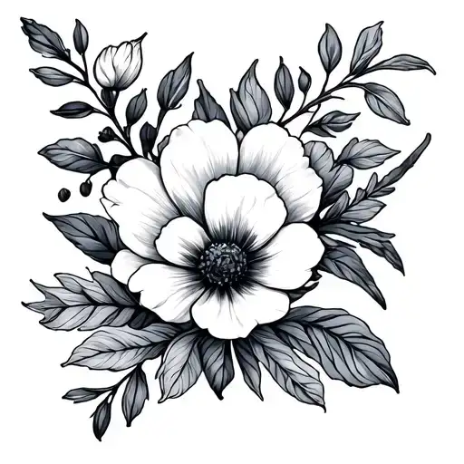 Floral Design With March And May Birth Flowers