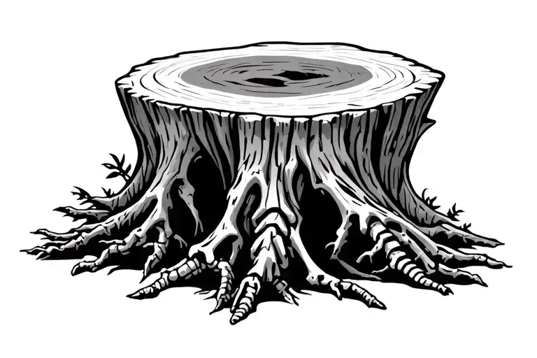 Skeleton Cypress Tree Stump