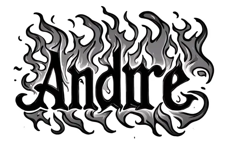 Flames Spelling Andre Abstract