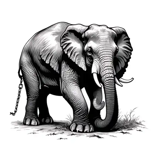Elephant In Chains Struggling Towards Shining Light