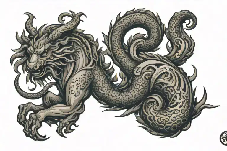 Ourobouros China With Astrologique Sign Aquarius Sagittarus Taurus