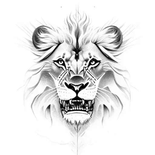 A Mythical Creature Blending A Lion And An Electric Bolt