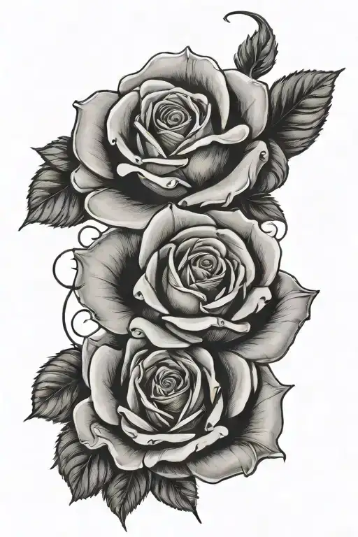 Rose With The Word Mia In The Stem