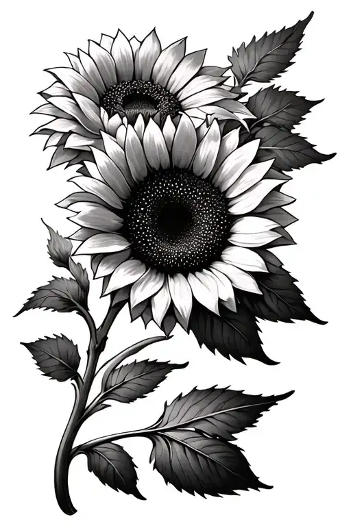 Sunflower Sleeve Tattoo Depicting