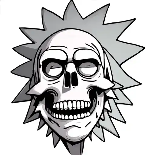 Skull Drunk Rick & Morty