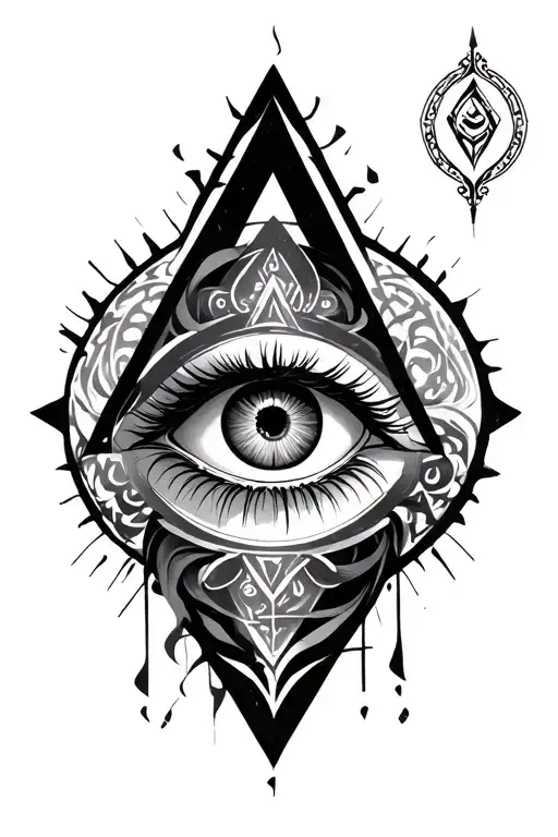 Conspiracy Iluminati Hidden Tantra And Mantra Tatto With One Eye King In Word