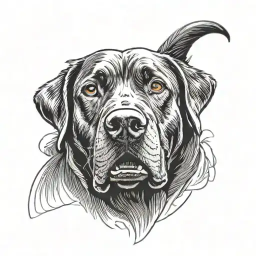 A Chunky Funny Black Labrador That Looks Like Toothless