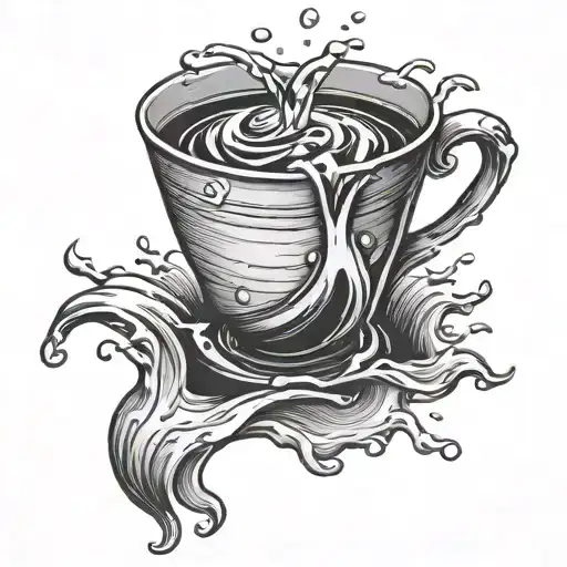Cup Overflowing Water