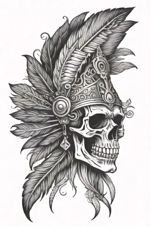 Skull Headdress Half Sleeve