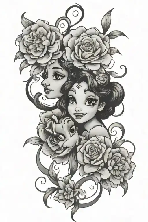 Disney Flowers Intertwined