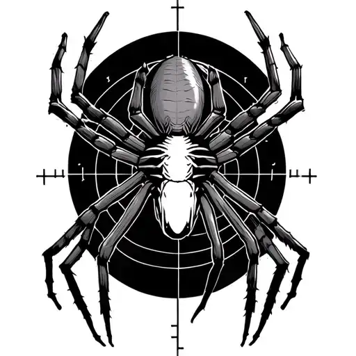 A Target With A Spider Wen In It