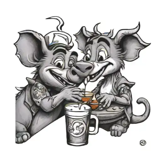 Gossip Drinking Adventure Love Of Food And Timon With Pumbaa