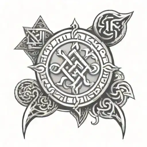 The Word Crystal Written Out In Viking Runes With Celtic Accents